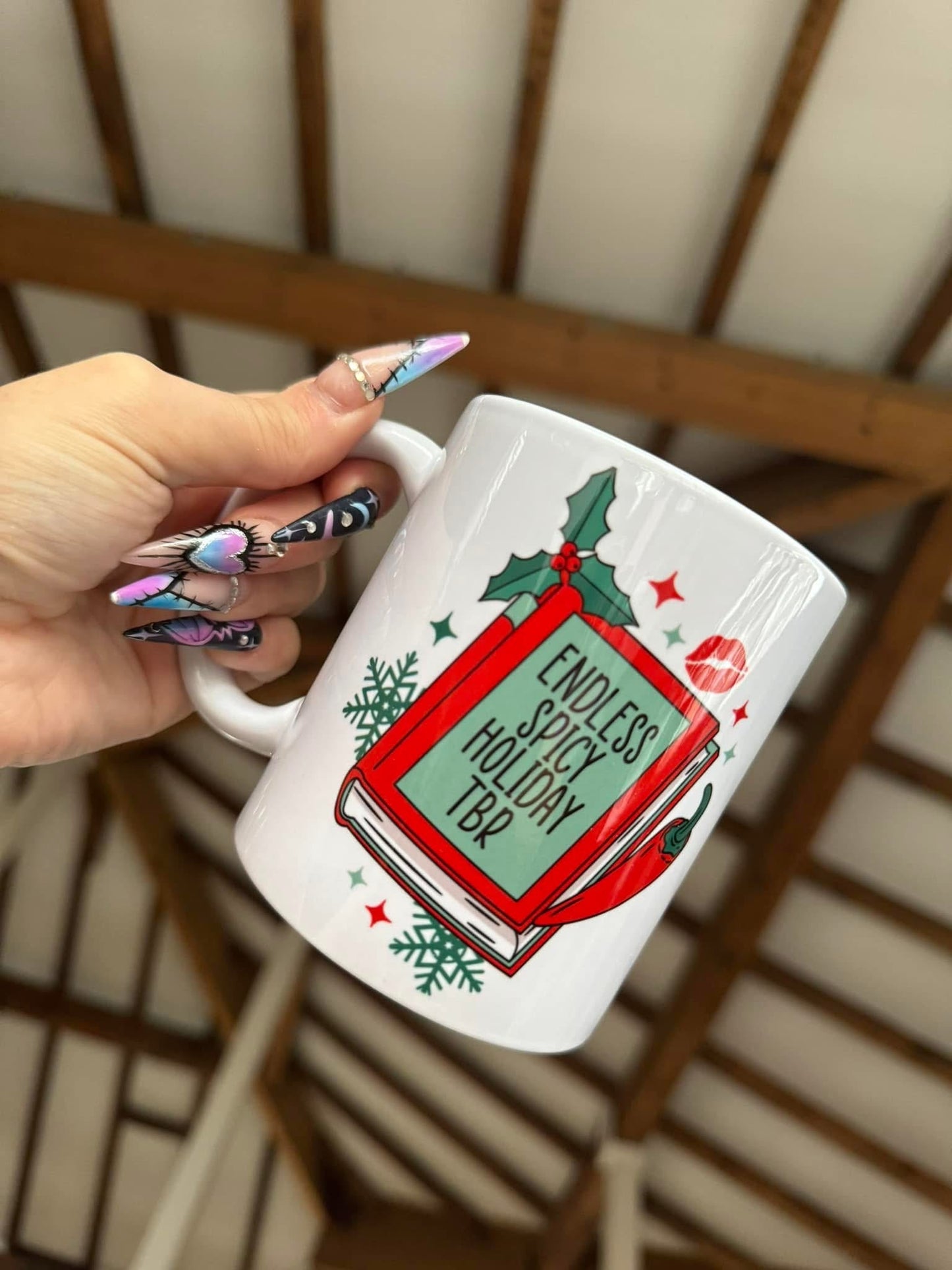 Spicy Holiday TBR Book Mug
