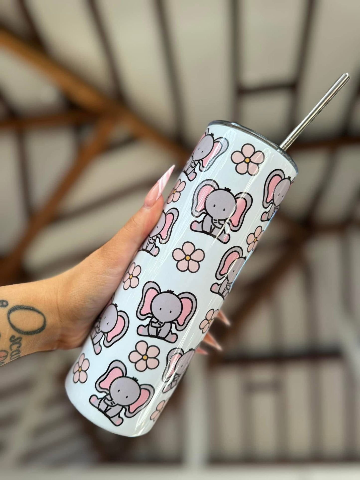 Cartoon Elephants 20oz Tumbler