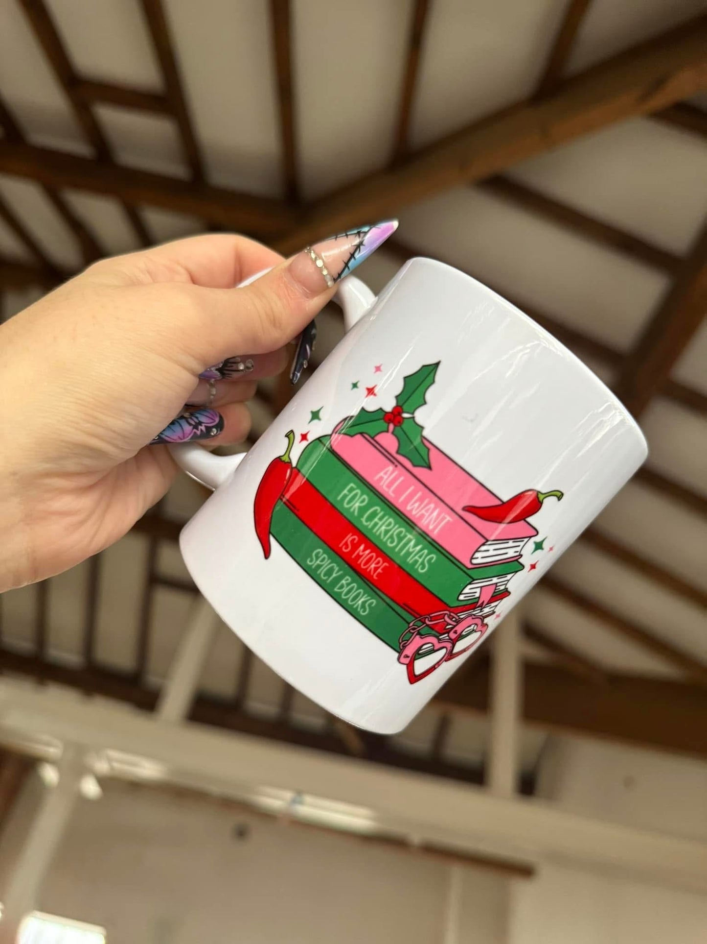 Spicy Books Christmas Mug
