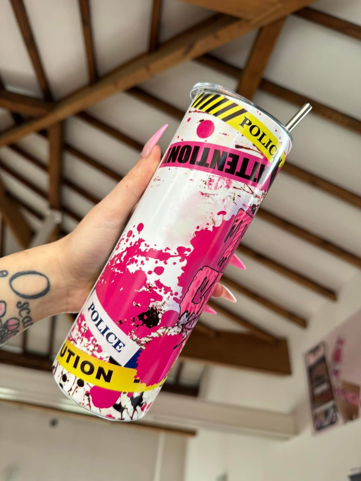 Pink True Crime 20oz Tumbler