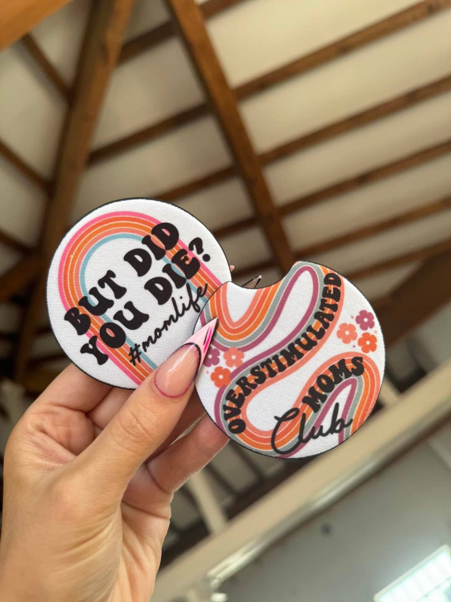 Overstimulated Moms Club Car Coasters
