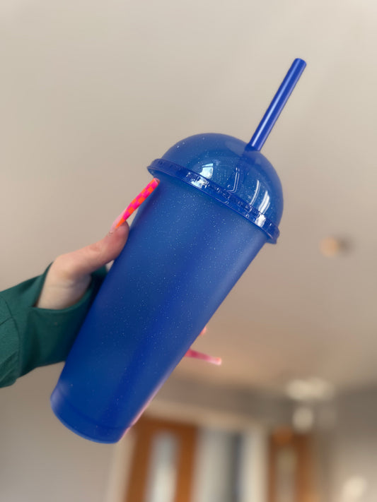 Blue Dome Lid Frappe Cup