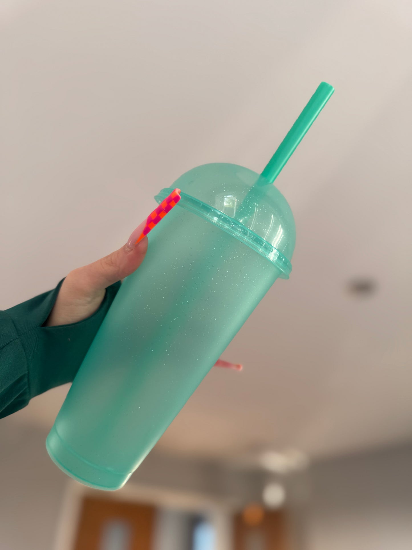 Green Dome Lid Frappe Cup