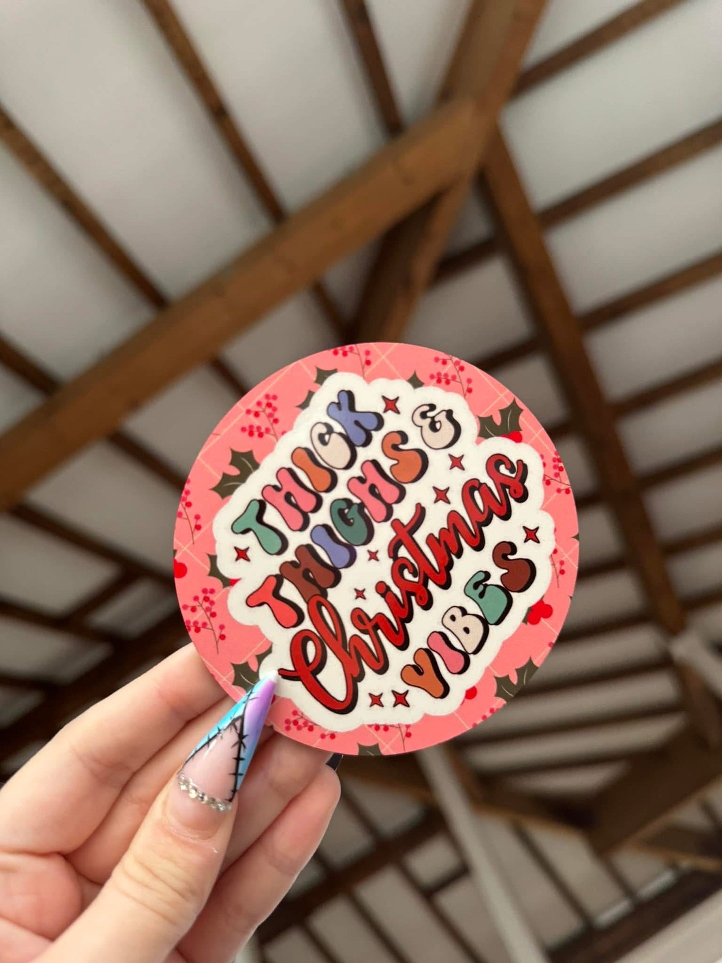 Thick Thighs & Christmas Vibes Coaster