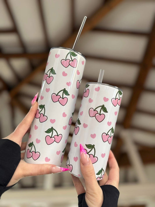 Pink Cherry 20oz + 15oz Tumbler Set