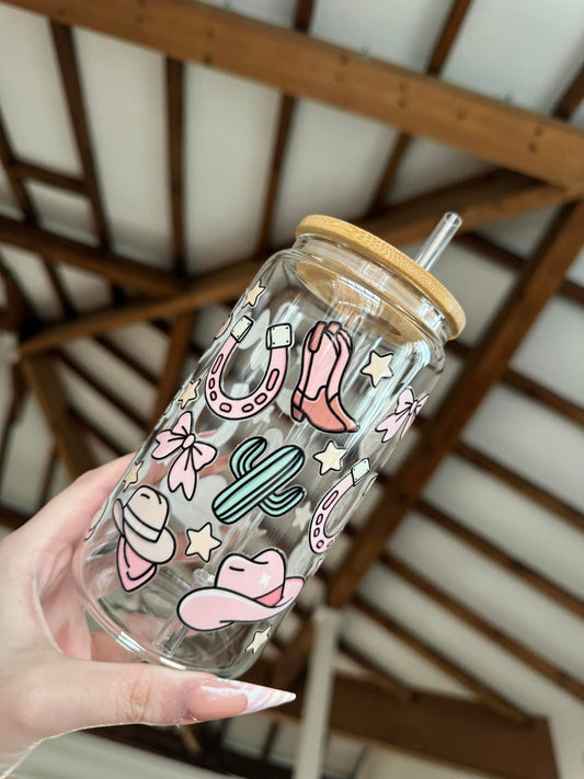 Pink Cowgirl Libbey Can