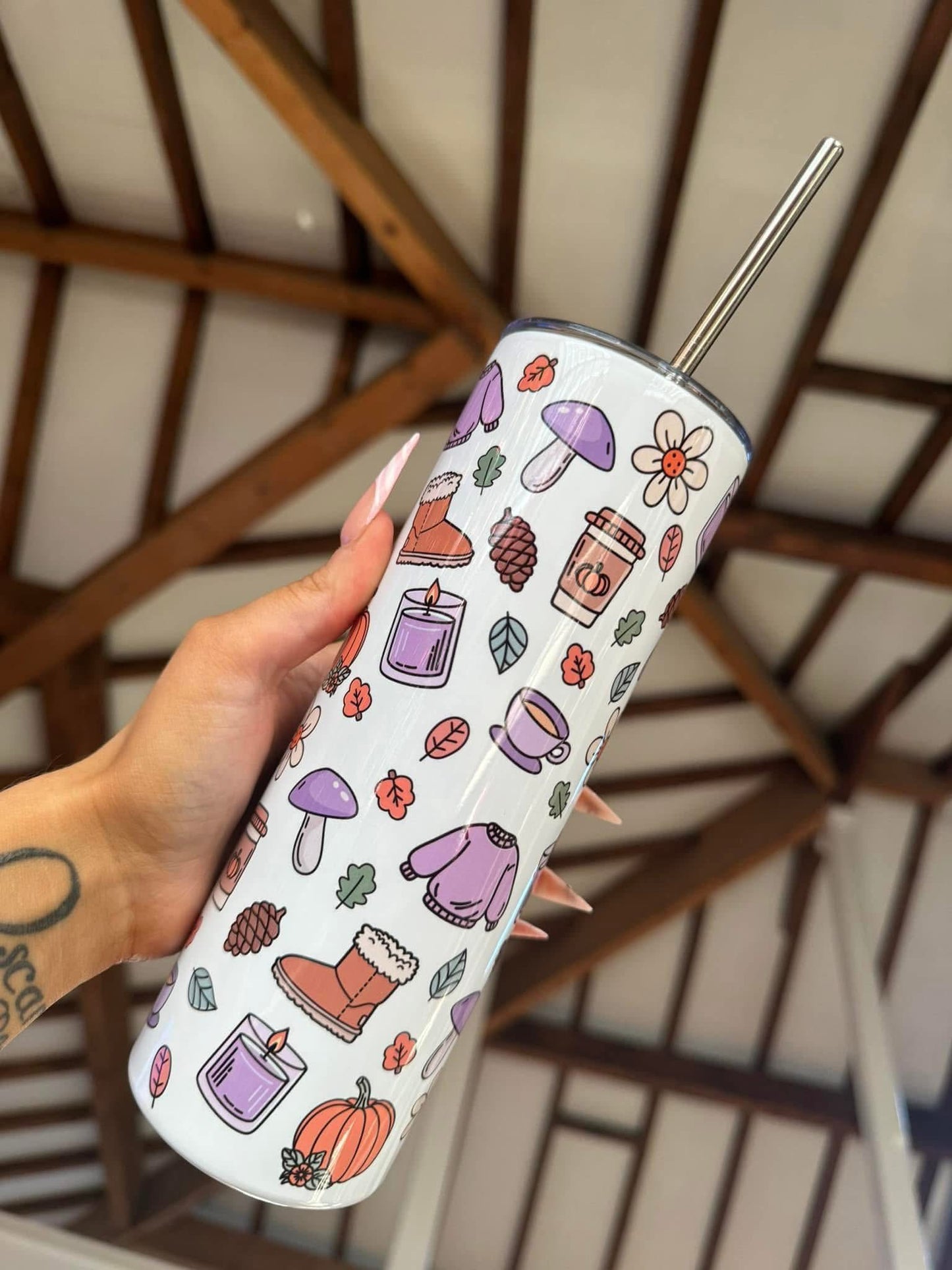 Purple Autumn Vibes 20oz Tumbler