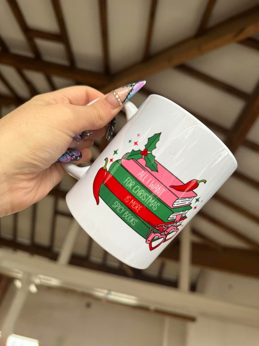 Spicy Books Christmas Mug