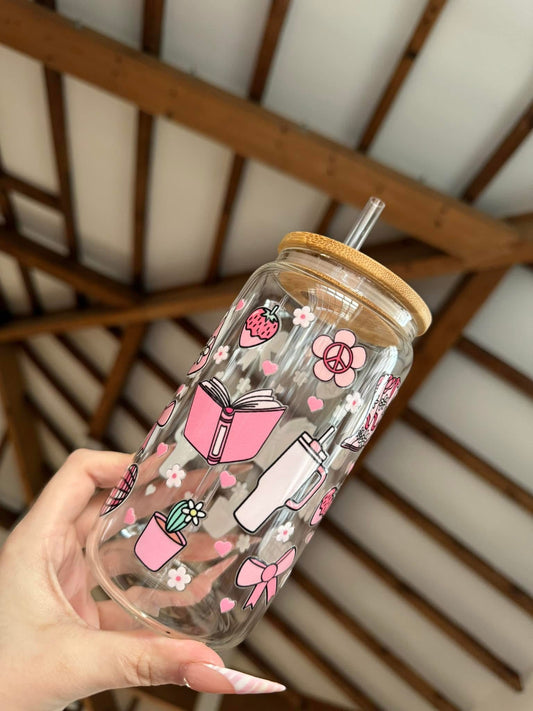 Pink Bookish Libbey Can