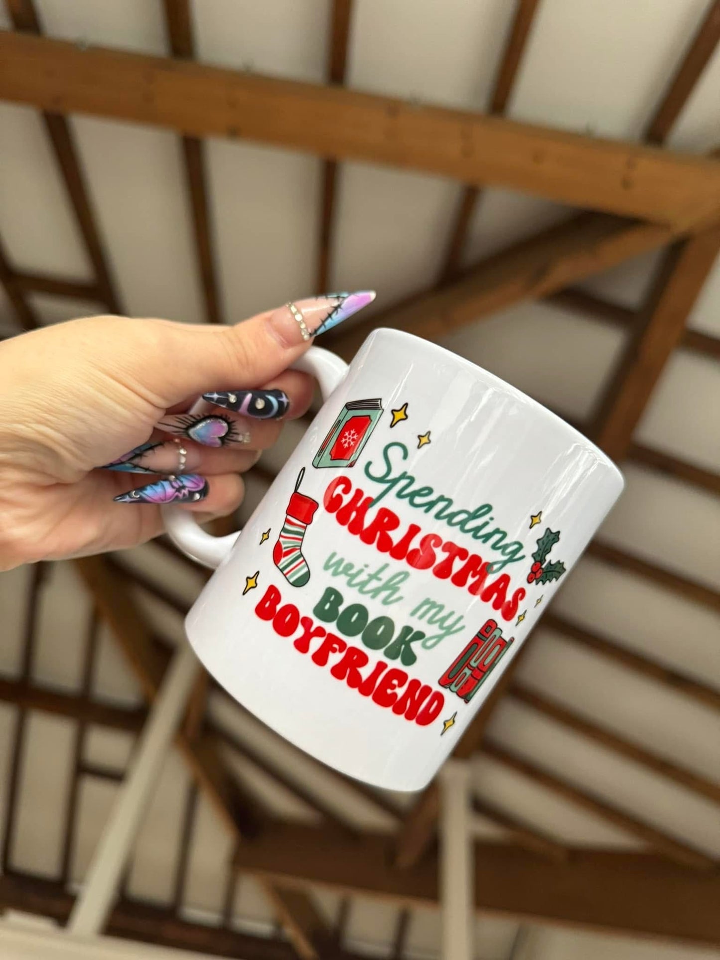 Christmas Book Boyfriend Mug